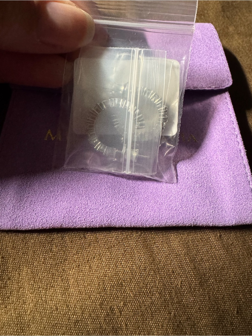 Melinda Maria Silver Hoop Earrings with Gold Accent - Picture 3 of 3